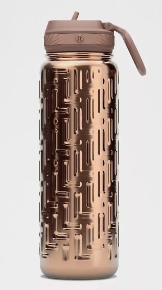 LULULEMON Sport Bottle 24oz Straw Lid DORADO