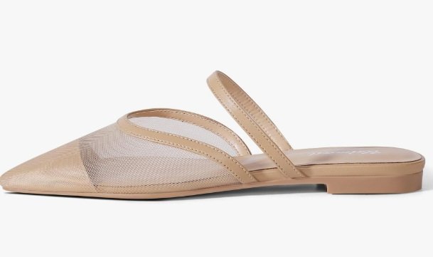 FLATS DE MESH POINTED TOE  NUDE TALLA 7.5