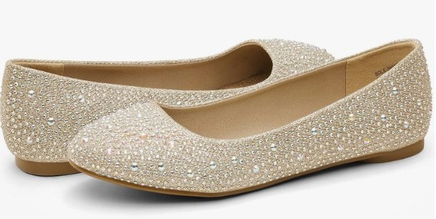 Ballerinas con Cristales Talla 8.5