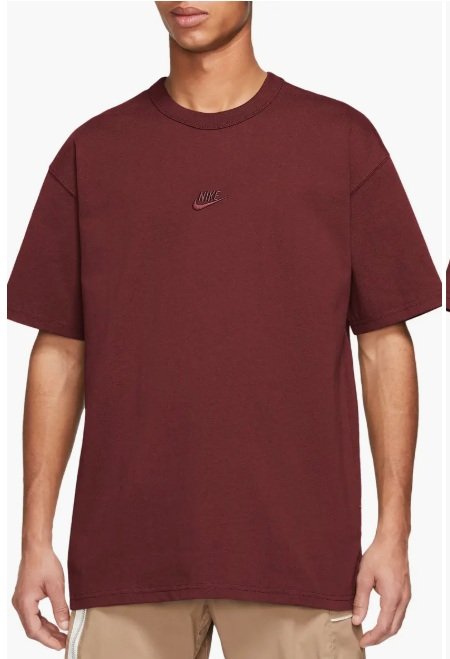 Nike Premium Essential Cotton T-Shirt vino talla M hombres