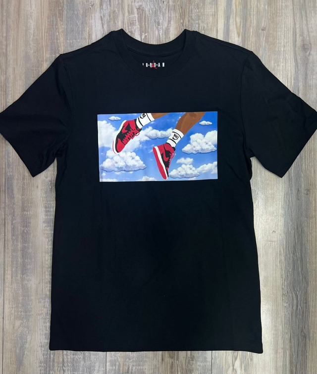 Camisa Jordan Negra Cuadro Zapatos