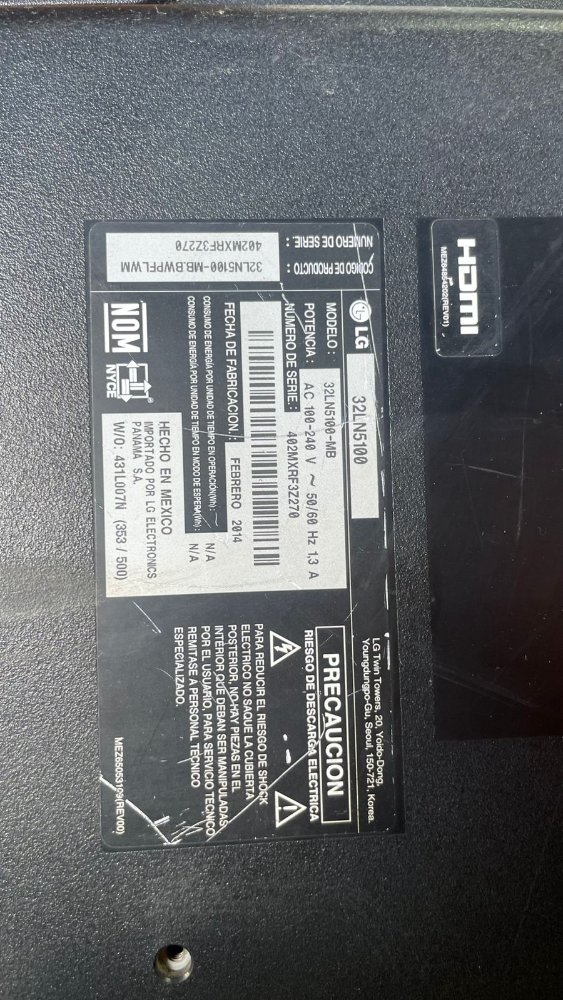 Tarjeta completa LG 32''