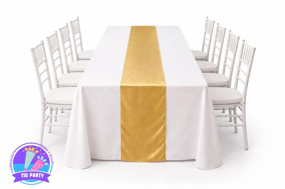 Mesa rectangular con 8 Sillas Tiffany