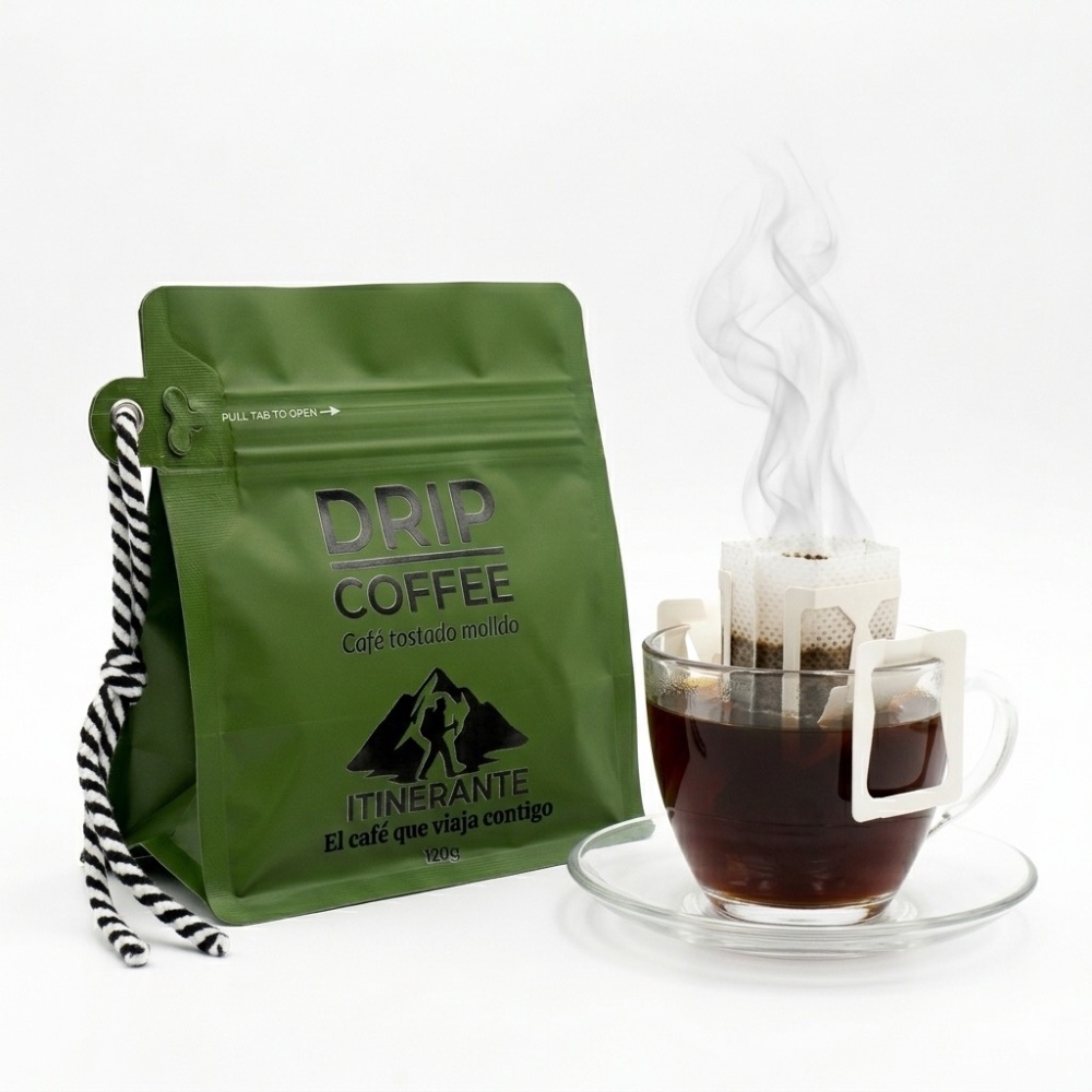 Drip Coffee ITINERANTE 120g, 10 sobres de 12g.