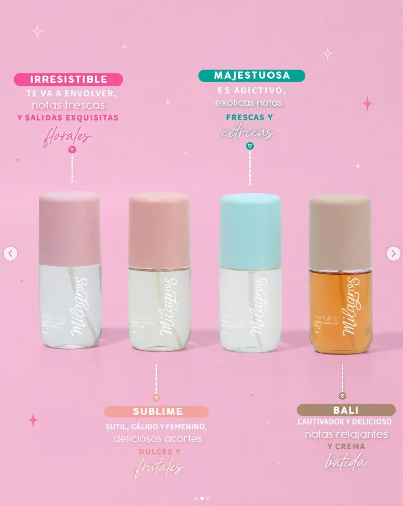 perfume capilar 120ml MILAGROS