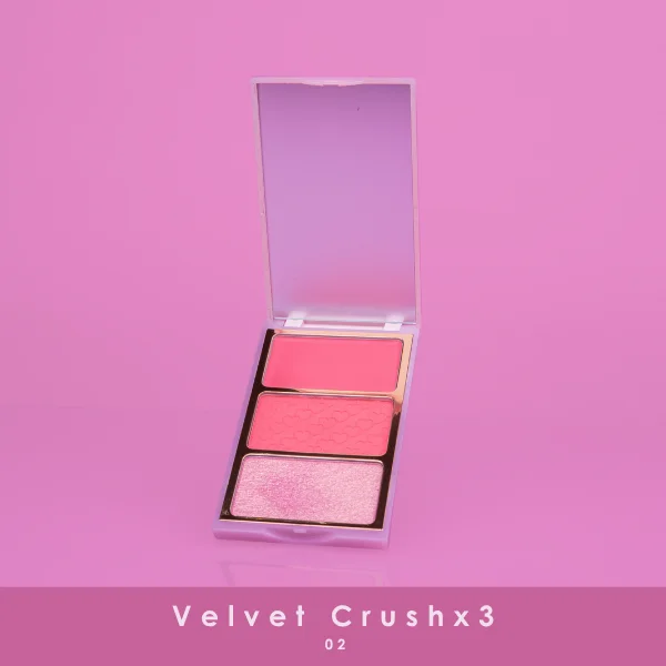 Velvet rubor x3 02peach BLOOMSHELL