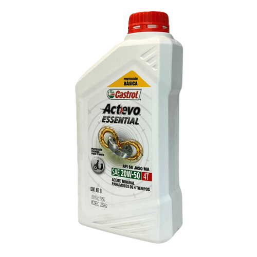 ACEITE 20W50 X 1LT ACTEVO ESSENTIAL (CASTROL) EF. ($11500)