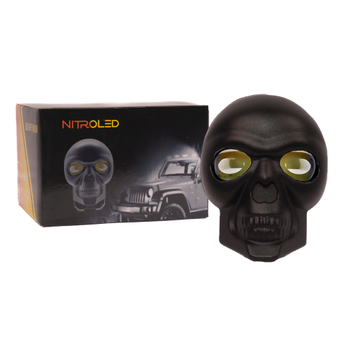 FARO LED CALAVERA 12V BLANCA Y AMBAR (NITROLED) $18100
