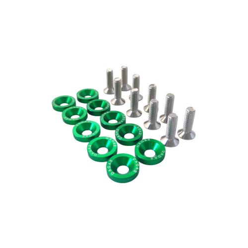 ARANDELA ANONIZADAS MOTO X 10 VERDES (DAGAS)  EF.($5.000)