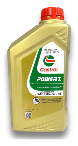 ACEITE CASTROL 4T DORADO SEMI-SINTETICO SAE 15W-50 EF.($15.300)