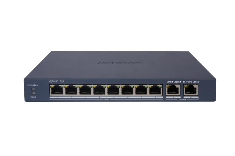 DS-3E1510P-EI/M (B) SWITCHE POE 8 PUERTO  POE BASE 1000