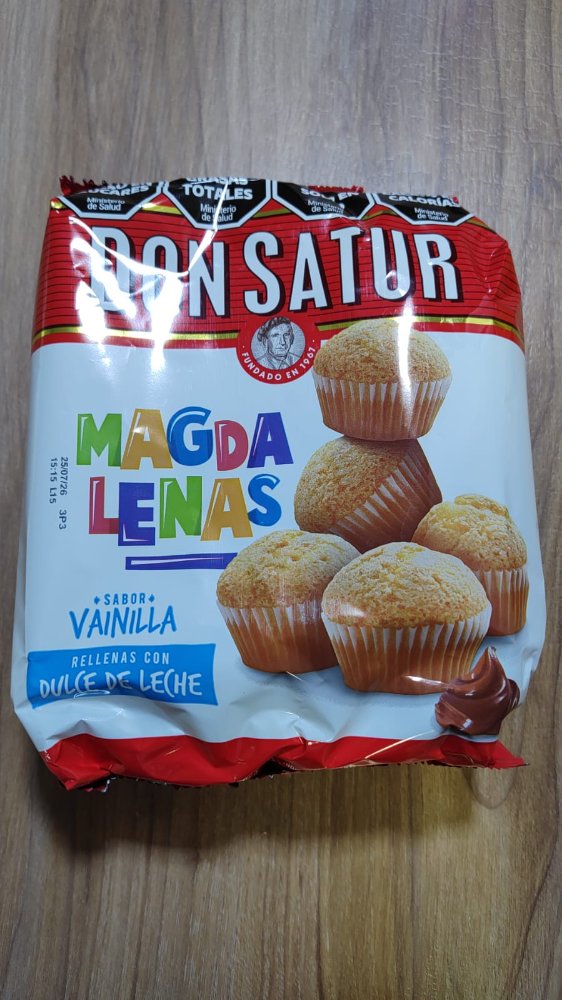 MAGDALENAS VAINILLA CON DULCE DE LECHE DON SATUR