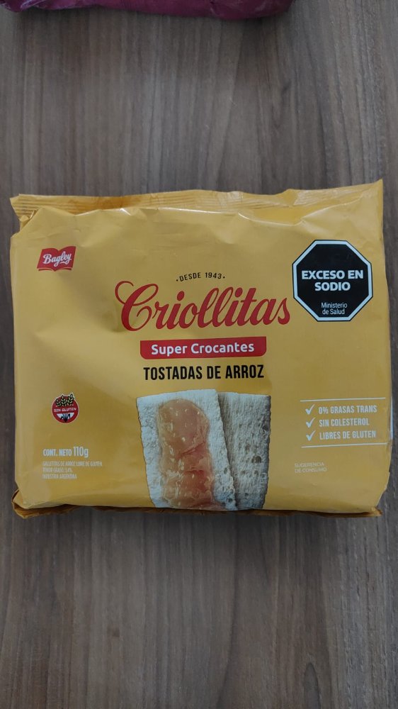 GalletasTOSTADAS DE ARRO CRIOLLITAS 110G