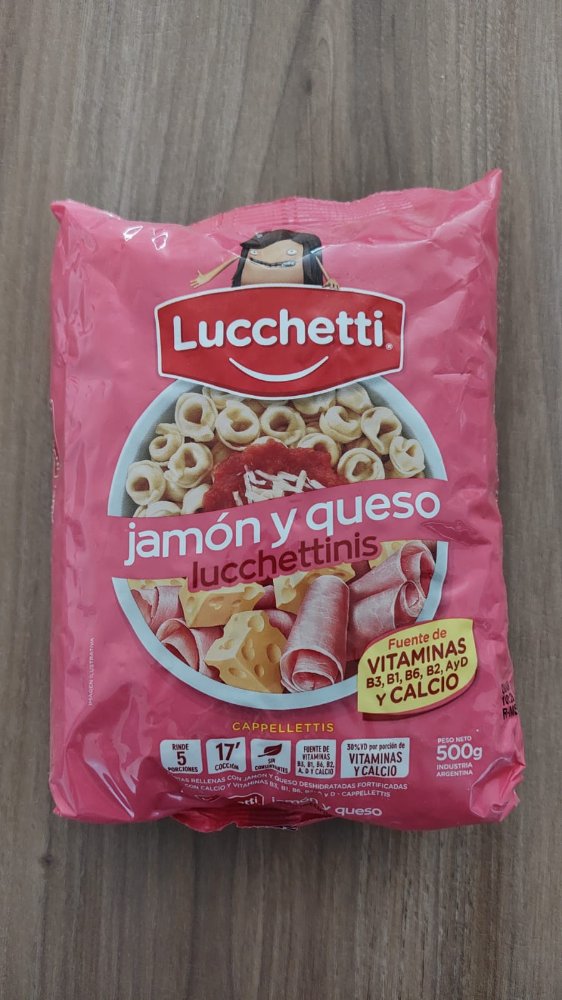 FIDEOS LUCCHETTI JAMON Y QUESO 500G