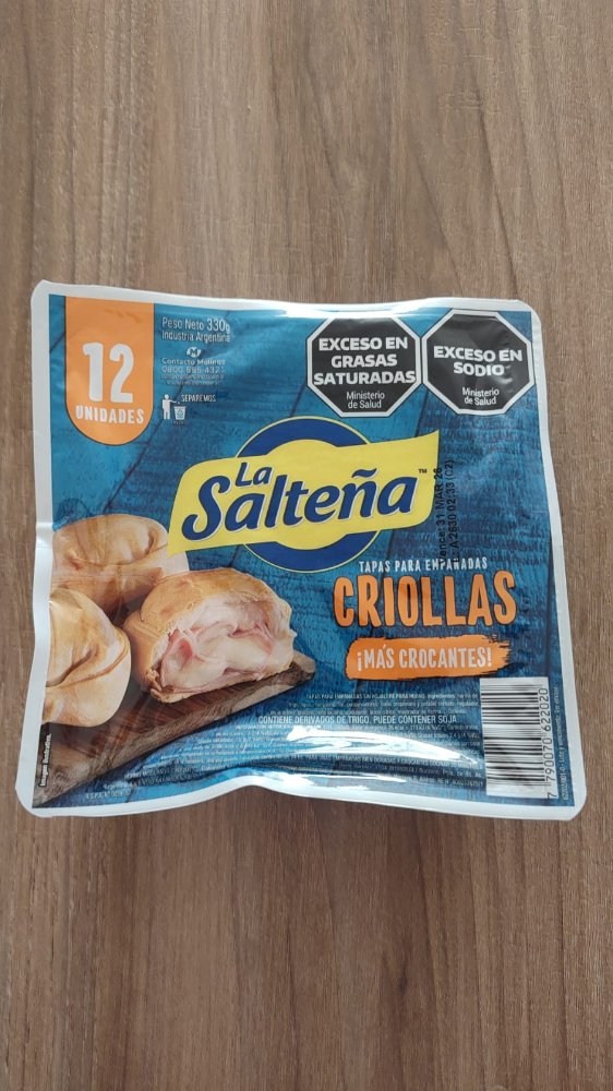 TAPAS DE EMPANADAS CRIOLLAS X12 LA SALTEÑA