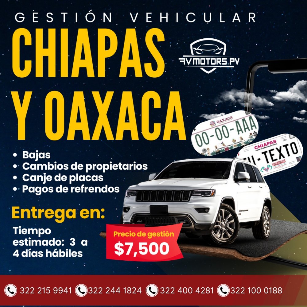 PLACAS DE OAXACA VEHICULO