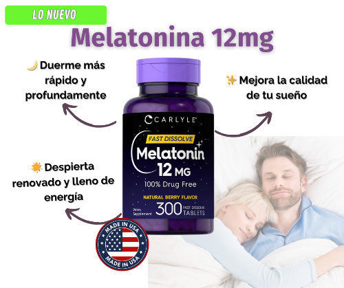 Melatonina 12mg  Hecho en Estados Unidos