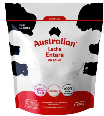 Leche entera en polvo, Australian 1500g