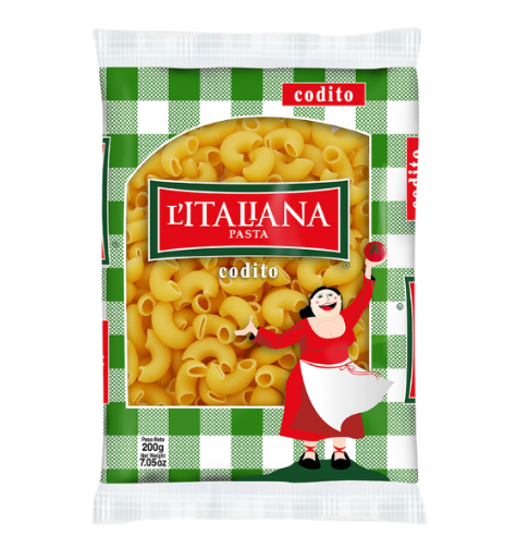 Pasta tipo codito bolsa 200gr Italiana