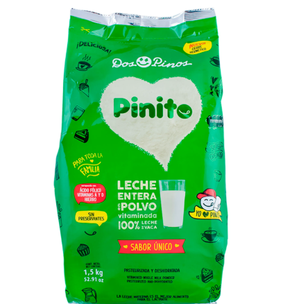 Leche entera en polvo bolsa 1.5 kilogramos