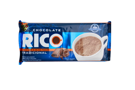 Chocolate en barra empaque 190 gramos Rico