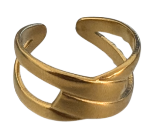 Anillo dorado cruzado - unión