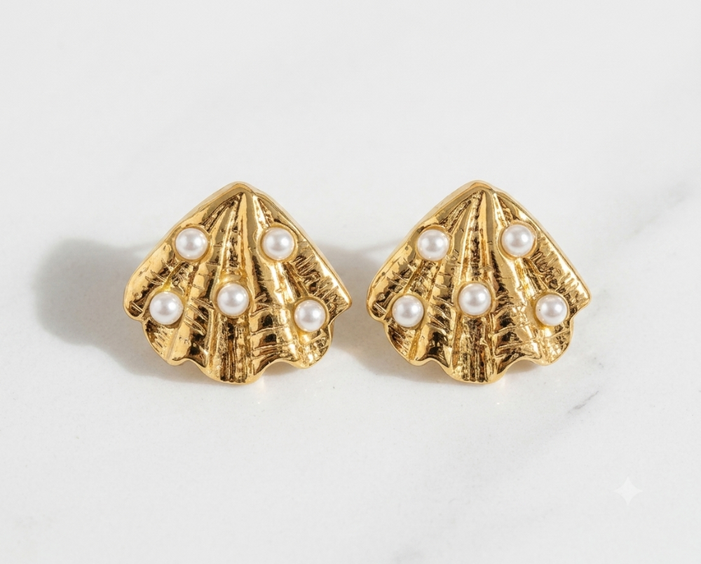 Zarcillos Shell and pearl