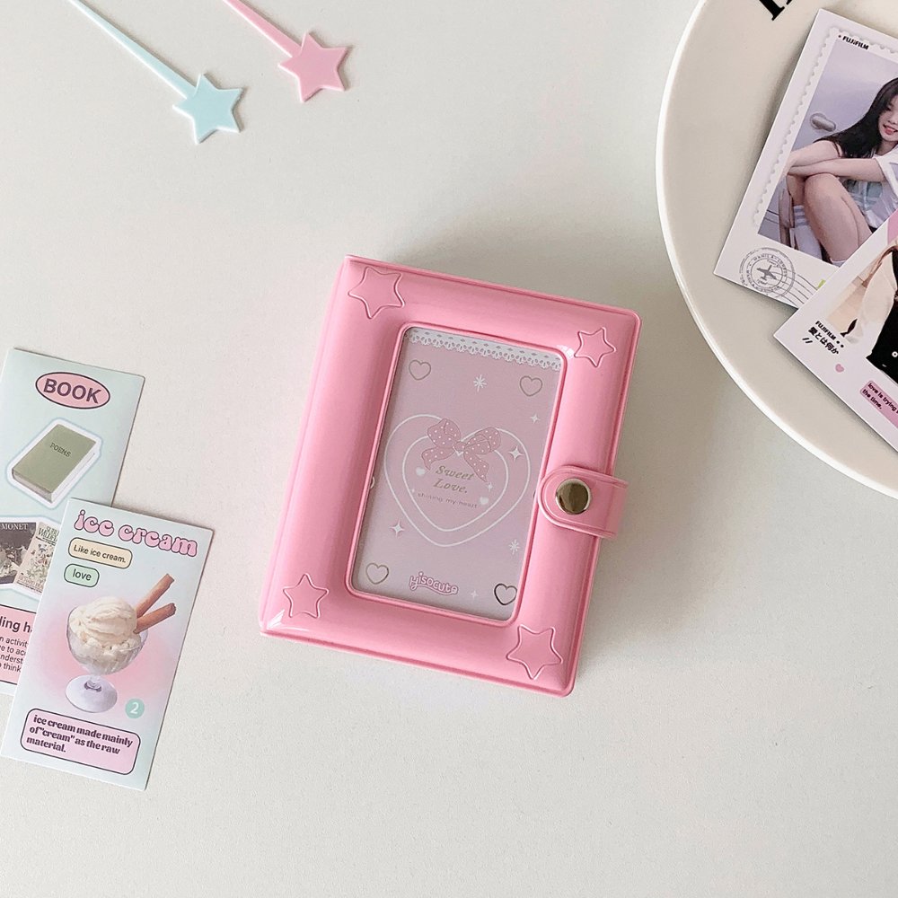 MINI BINDER CON BROCHE ROSADO