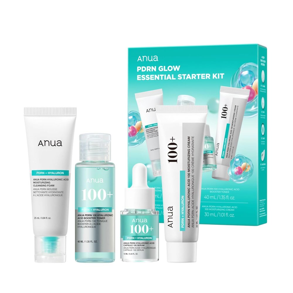 Anua Salmon DNA PDRN Glow Essential Starter Kit Hyaluronic Acid Skincare Set