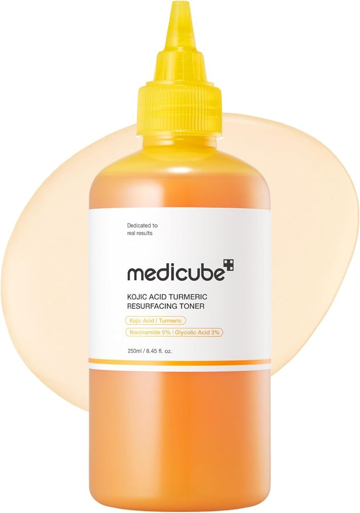 medicube Tónico suavizante de cúrcuma de ácido kójico para rostro y cuerpo