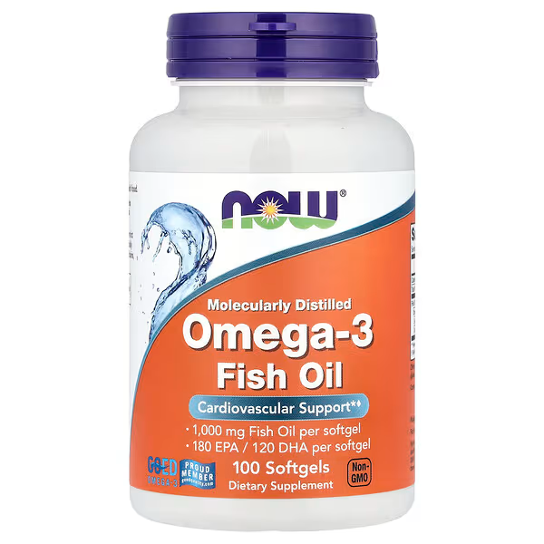 NOW Foods, Aceite de pescado con omega-3, 200 cápsulas blandas