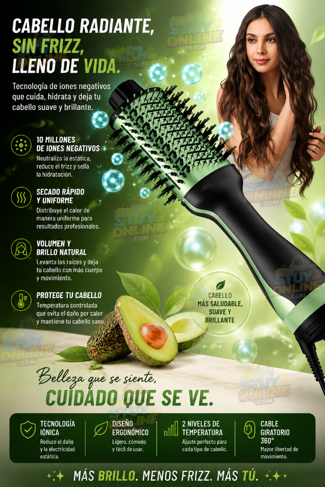 Cepillo secador aguacate