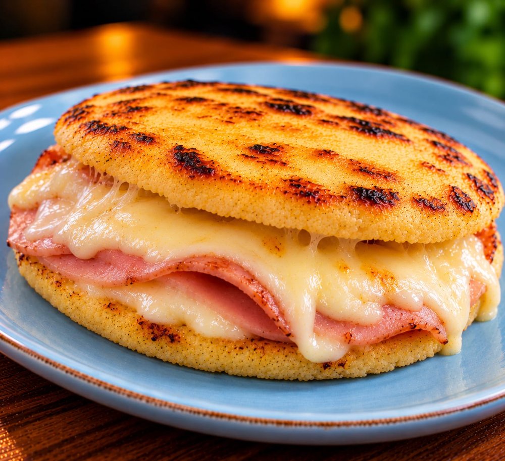 AREPA JAMÓN Y QUESO