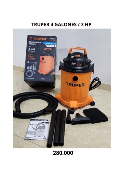 aspiradora truper 4 galones 3HP