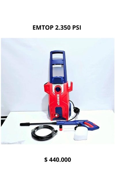 Hidrolavadora emtop 2320 psi