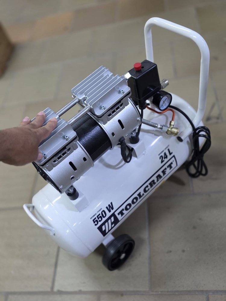 compresor 24 litros silencioso TOOLCRAFT