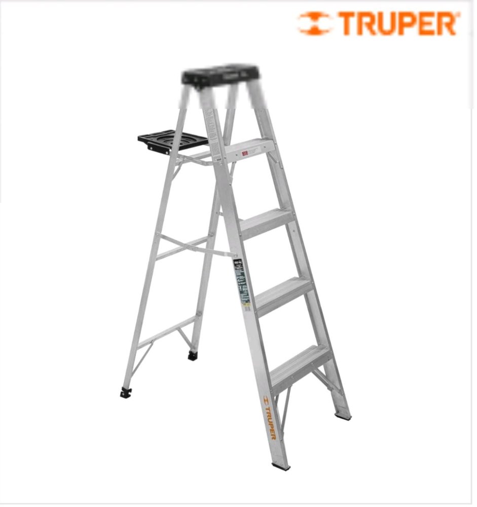 escalera truper tipo tijera 4 peldaños (aluminio)