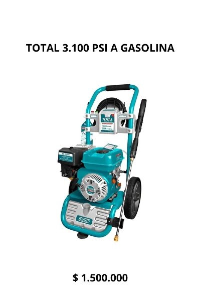 Hidrolavadora total a gasolina 3100 psi