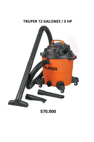 aspiradora truper 12 galones 5HP