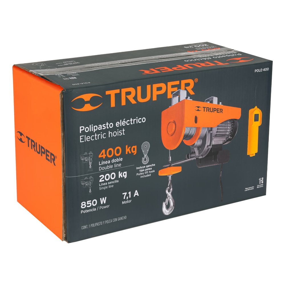 DIFERENCIAL ELECTRICO TRUPER 400KG