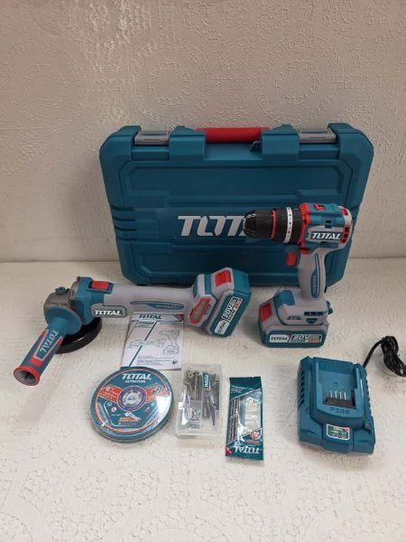 combo taladro y pulidora inalambricos total