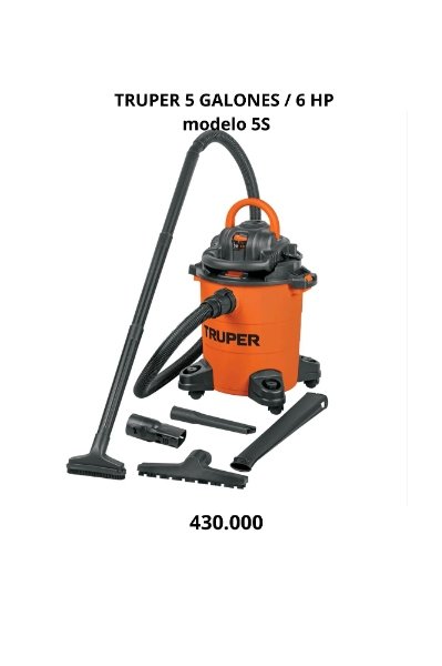 aspiradora truper 6 galones 3HP