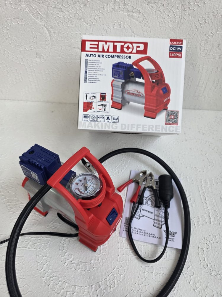 Compresor Portatil Para Auto EMTOP