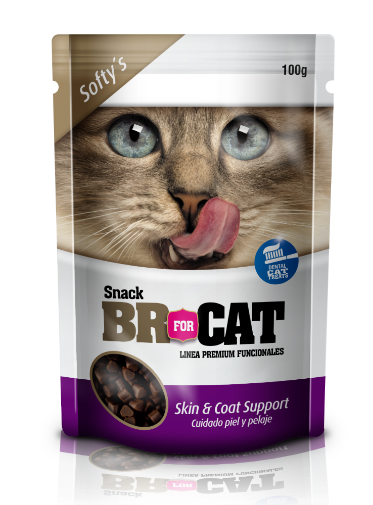 BR FOR CAT SNACK CUIDADO PIEL Y PELAJE X 100 GRS.