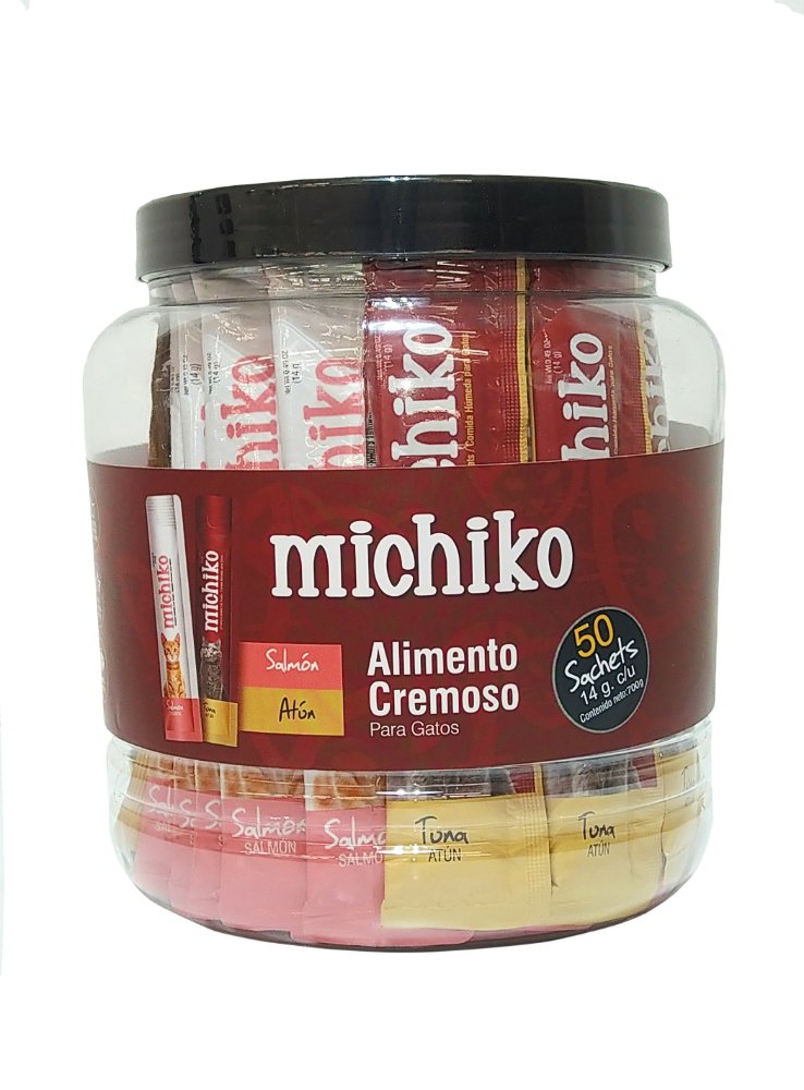 BOMBONERA MICHICKO SALMON Y ATUN X 50 UNIDADES.