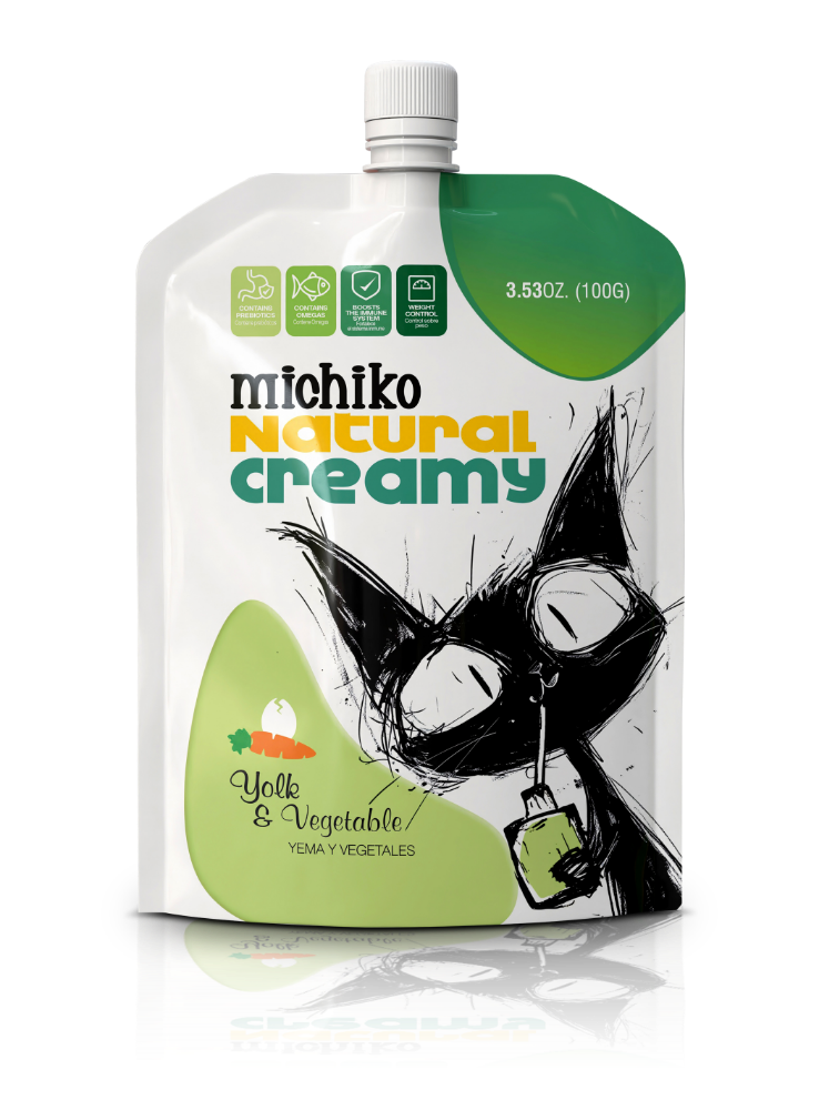 YOGURT PARA GATO YEMA Y VEGETALES X 100 GRS.