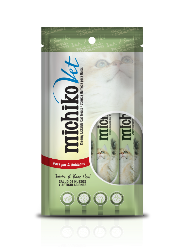 MICHICKO LINEA VET SALUD DE HUESOS Y ARTICULACIONES X 4 UNIDADES.