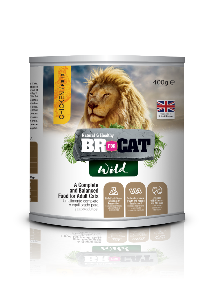 BR WILD LATA GATO POLLO X 400 GRS.