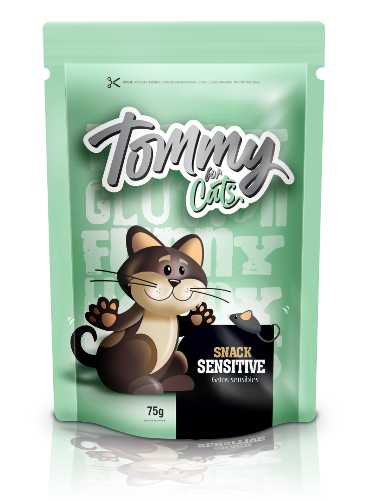 SNACK TOMMY GATO SENSITIVE X 75 GRS.