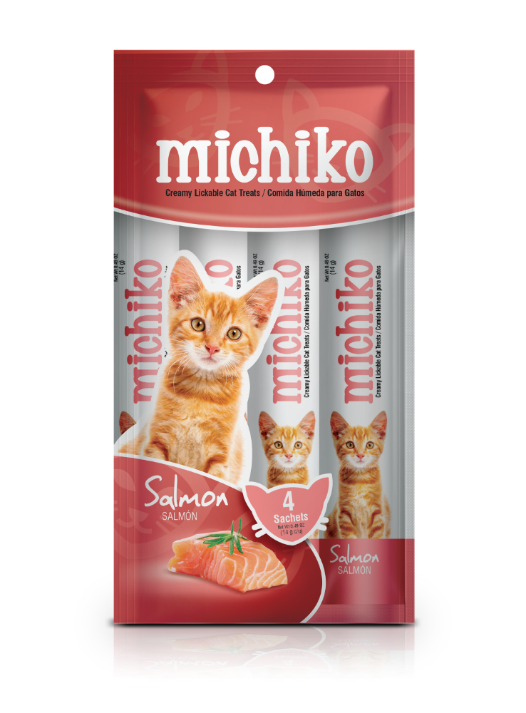 MICHICKO SACHETS SALMON X 4 UNIDADES.